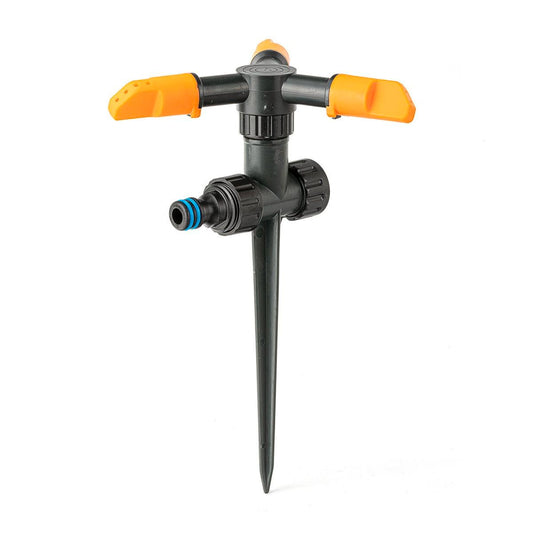 Holman 3 Arm Sprinkler on Spike - 80m² Coverage - Charcoal