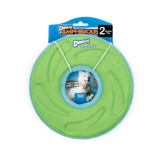 Chuckit Medium Zipflight Flyer Toy - 211mm x 248mm - Durable - Bright Colours - Indoor/Outdoor Play