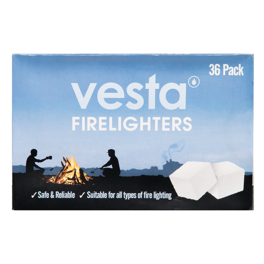 Vesta Fire Lighters 36 Pack - Fire Lighting - 197mm - Safe - Reliable - Auzzistore