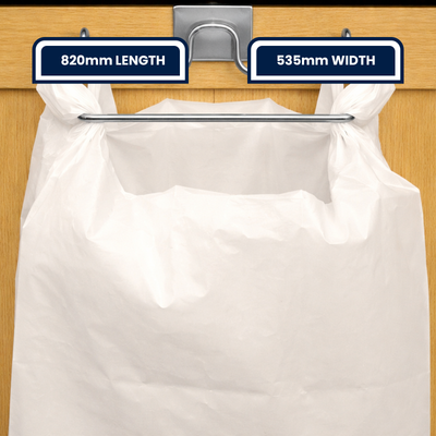 Grunt Kitchen Tidy Bags 27L White 50 Pack HDPE Easy Tear Convenience