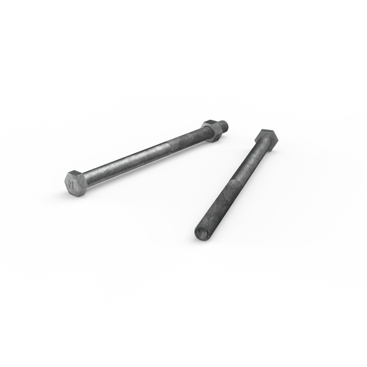 Zenith M12 x 180mm Hot Dip Galvanised Hex Head Bolts and Nuts Each - Auzzistore