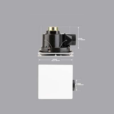 Mercator 240mm White Diy Plug In Square Exhaust Fan