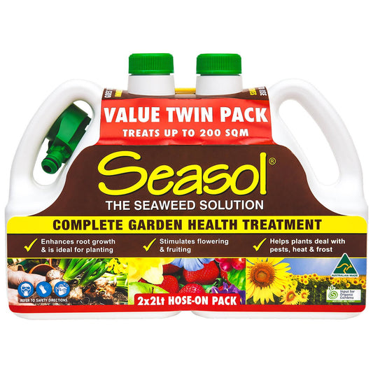 Seasol Hose On - 2 x 2L - Natural Seaweed - Plant Health Treatment - Auzzistore