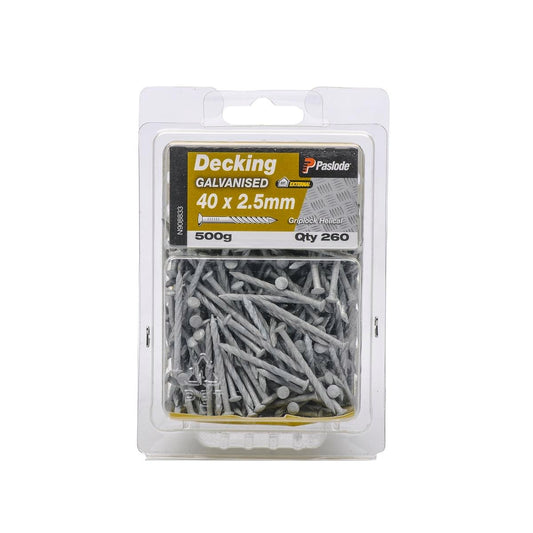 Paslode Galvanised Nails 40mm x 2.5mm 500g Griplock 260 Pack - Auzzistore