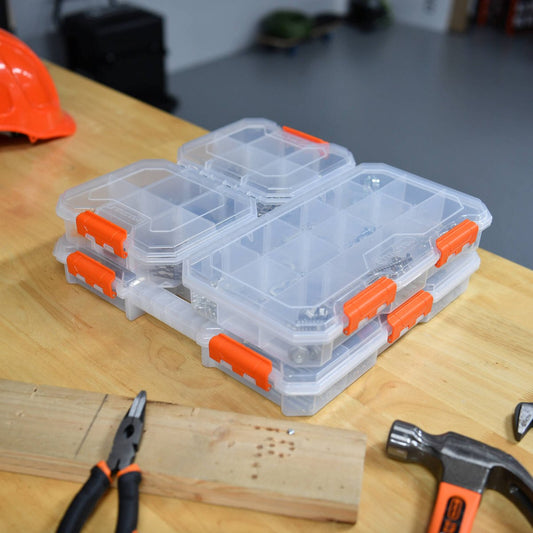 Tactix 4 Piece Storage Organiser Set - 362mm x 106mm x 330mm - Durable Polypropylene - Customisable Compartments – view 2 - Auzzistore
