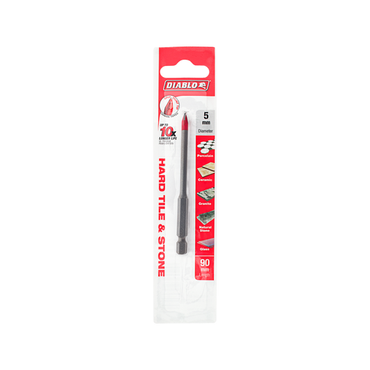 Diablo Ceramic Speedemon Drill Bit 5 x 90mm - Durable for Tile, Stone, Glass - Auzzistore