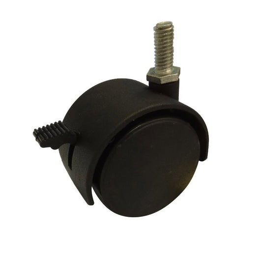 Move It 50mm Threaded Hooded Furniture Castor with Brake 2 Pack - Auzzistore