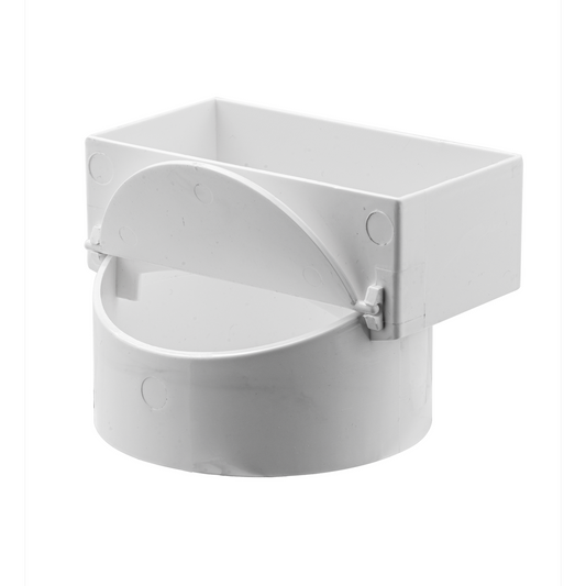 Holman Stormwater Downpipe Adaptor - 100 x 50 x 90mm - PVC - Inspection Flap - Auzzistore