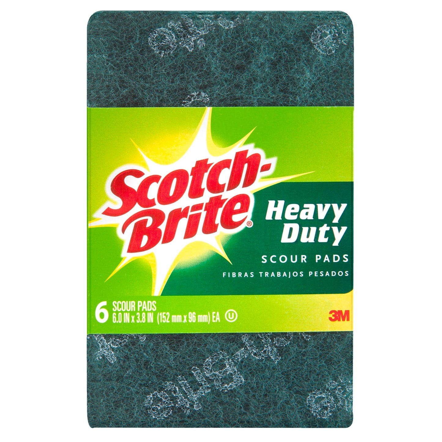 Scotch-Brite 155 x 100mm Heavy Duty Scourer Pad - 6 Pack