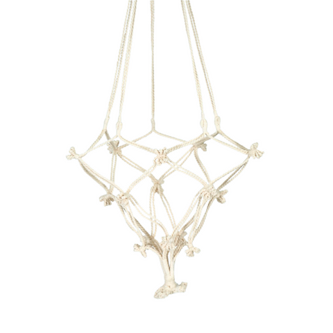 Eden 110cm Cotton Macrame Hanger - Hand-Woven Plant Display with Tassels - Auzzistore