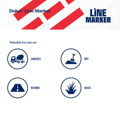 Dulux Red Spray Line Marker 500g - 0.5L - Fast Drying - High Luminance