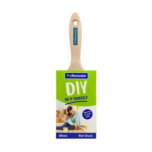 Pro Renovator 88mm Wall Paint Brush - Synthetic Filament - Smooth Finish - Auzzistore