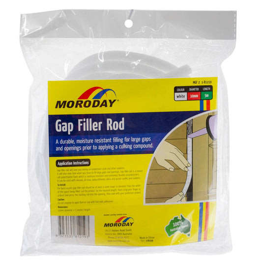Moroday Gap Filler Rod - 10mm x 5m - Closed Cell Foam - Deep Gaps - Auzzistore