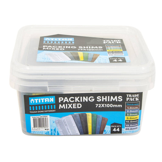 Titan 72mm Mixed Shim Packing - 44 Pieces - Heavy-Duty Support - Auzzistore