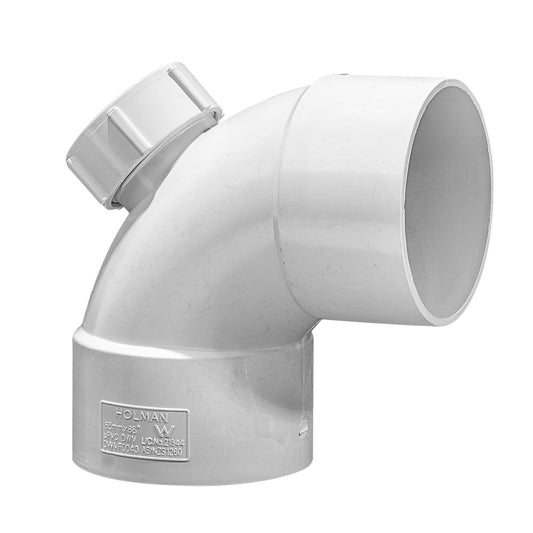 Holman 65mm PVC DWV I O Bend - 88 Degree Female & Female - Grey - Auzzistore