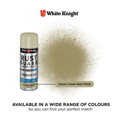 White Knight Rust Guard 300g Classic Cream Satin Touch Up Spray Paint