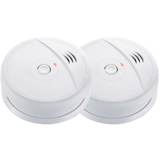 Firepro Photoelectric Smoke Alarm - 9V - Plastic - 85db Alarm - 2 Pack - Auzzistore