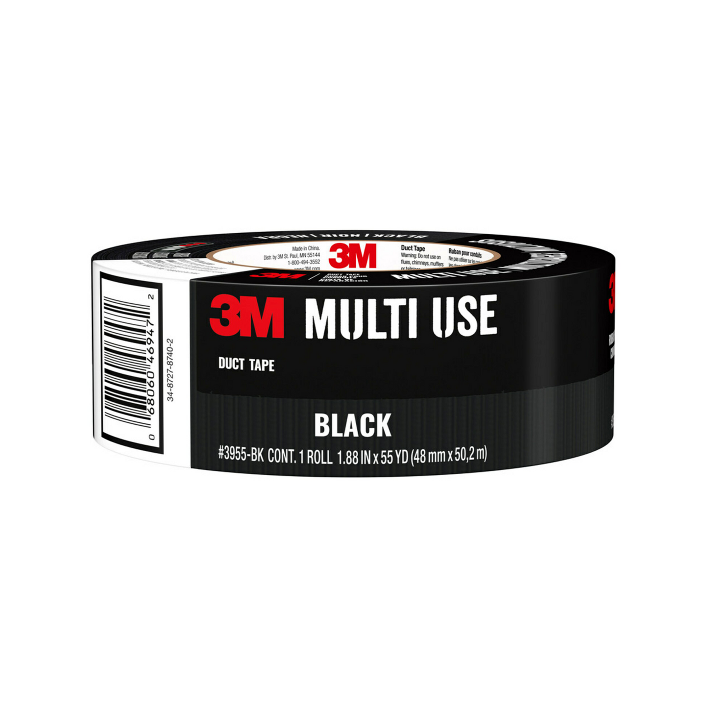 3M 48mm x 50.2m Black Duct Tape