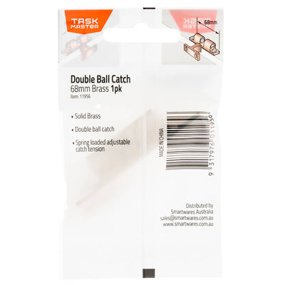 Taskmaster Double Ball Catch - 68mm - Solid Brass - Cabinet Use