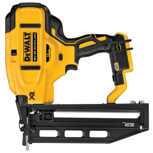 Dewalt 18V XR Li-Ion Cordless Straight Finish Nailer DCN662N-XJ - 16ga - 32mm to 64mm Nail Length - 110 Nail Capacity
