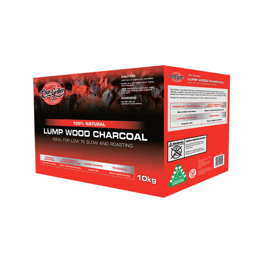 Char Griller Lumpwood Charcoal 10kg Natural Hardwood Superior Flavor - Auzzistore