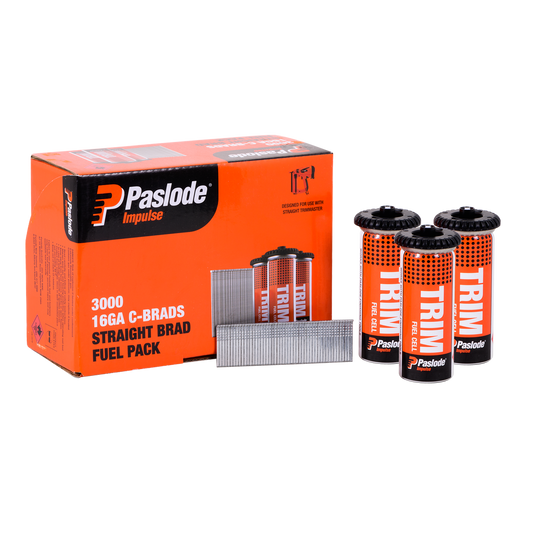 Paslode 65mm c65 Impulse Brad - 3000 Pack - Zinc Plated - Durable - Auzzistore