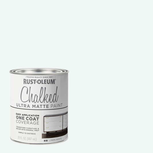 Rust Oleum Chalked Paint 887ml - Linen White - Ultra Matt Finish – view 2 - Auzzistore