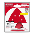 Diablo Detail Sander Sheets - 93mm x 93mm - Assorted Grit - 10 Pack - Red