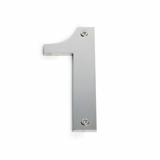 Sandleford Stainless Steel House Number 1 - 100mm - Brushed Finish