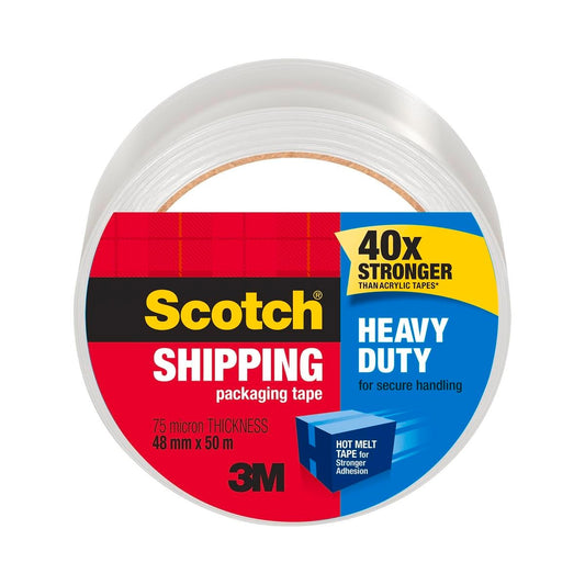 Scotch Heavy Duty Shipping Packaging Tape - 48mm x 50m - Clear
