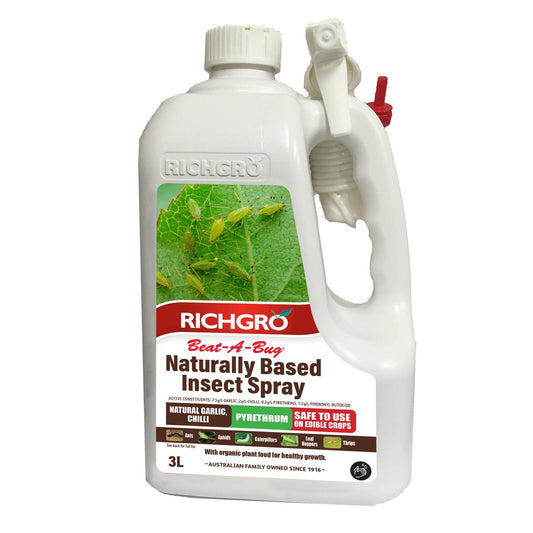 Richgro Beat a Bug Naturally Based Insect Spray 3L - Liquid - 3kg - Auzzistore