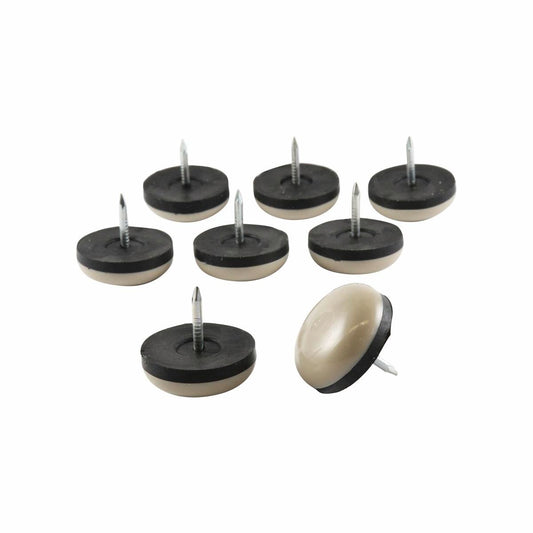 Surface Gard Nail On Slide Glides - 22mm - Rubber - Easy Installation - 8 Pack - Auzzistore