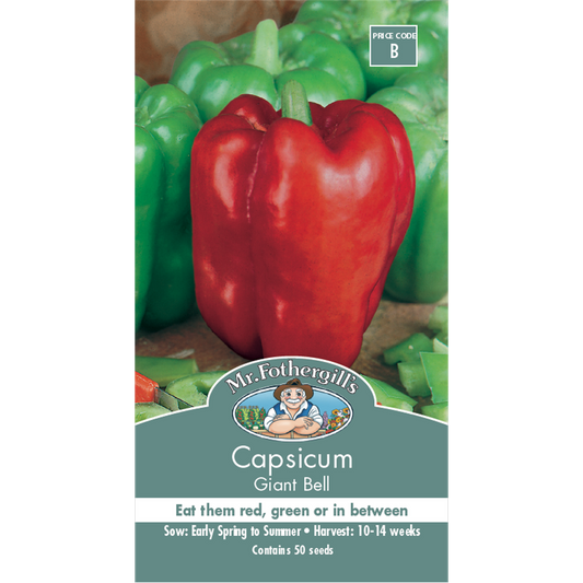 Mr Fothergill S Giant Bell Capsicum Seeds - 75mm - Seed - Vitamin C - Auzzistore
