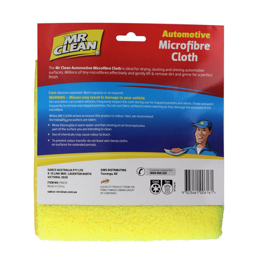 Mr Clean Microfibre Auto Cloth 2 Pack - 40cm x 40cm - Soft & Versatile – view 2