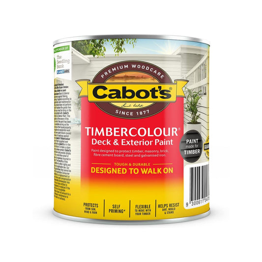 Cabot S Timbercolour Deck Paint 500ml White UV Resistant Water Based