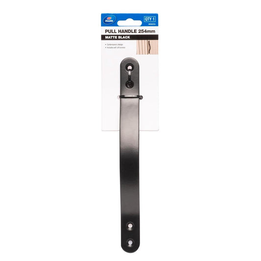 Zenith Gate Pull Handle 254mm Matte Black - Steel - WGG0254 - Auzzistore