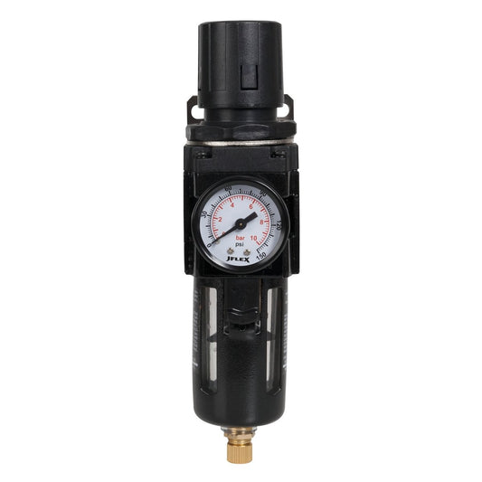 Jflex Filter Regulator - 1/4" Air Filter - Polycarbonate Bowl - Durable - Auzzistore