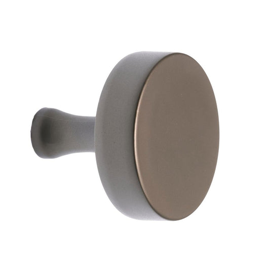 Lane 32mm Gun Metal Thick Round Knob - Zinc Alloy - Contemporary Design
