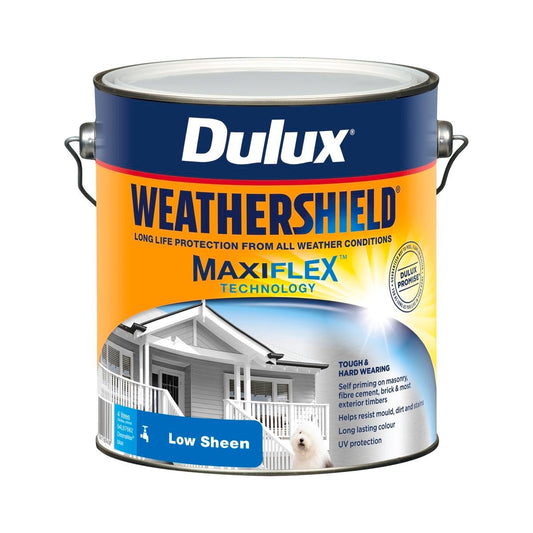 Dulux Weathershield Low Sheen Exterior Paint 4L - Blue - 4L - Auzzistore