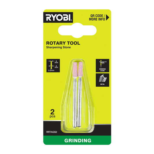 Ryobi Rotary Sharpening Stones 2 Piece Set 5/32” (4mm) - High-Grade Aluminium Oxide - Auzzistore