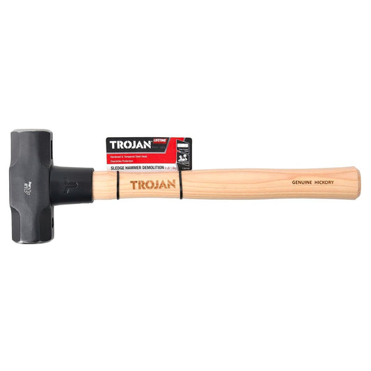 Trojan 4lb Timber Sledge Hammer - 2.25kg - Hickory Handle - Durable Steel - Auzzistore