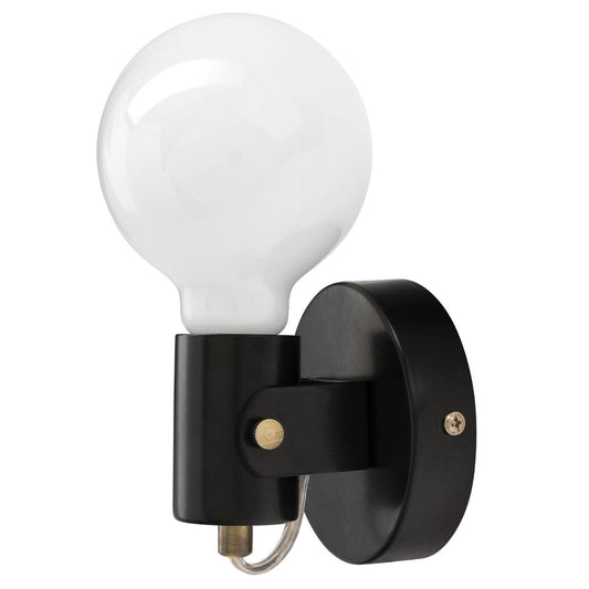 Brilliant Metta Wall Light - Black Metal - 100mm - Contemporary Style