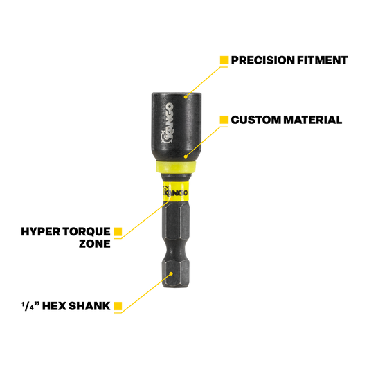 Kango 5/16" Hypertorque Impact Nut Setter - 65mm - High Torque, Precision Fit – view 2 - Auzzistore