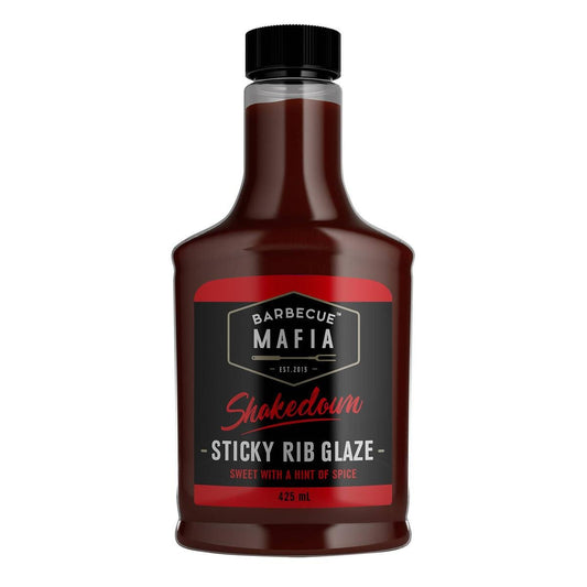 Barbecue Mafia Shakedown Sticky Rib Glaze BBQ Sauce - 425ml - Vegan Friendly - Auzzistore