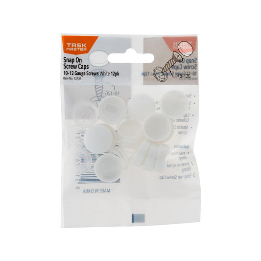 Taskmaster Screw Caps - 12 Pack - Plastic - Easy DIY Installation - Auzzistore