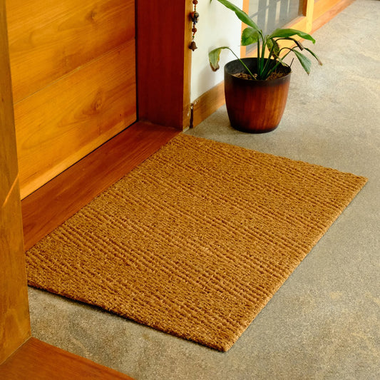 Coir Indoor Mat - Chevron Design - 60 x 90cm - Durable - Non-Slip – view 2