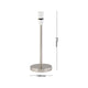 Verve Design Kiama Candlestick Lamp - 60W - Metal - Stainless Steel Finish