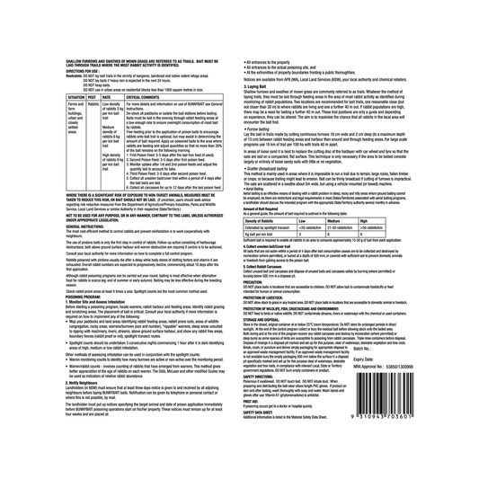 Rabbit Control Bunny Bait 2kg - Feral Rabbit - Pindone - Effective Population Management – view 2 - Auzzistore
