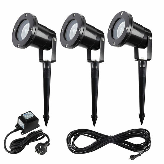 Brilliant Beth LED Garden Light Kit 3 Pack - 12V - Black - 10m Cable