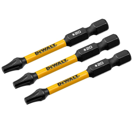 Dewalt Flextorq Screwdriver Bit - TX20 - 57mm - 3 Pack - Impact Resistant – view 2 - Auzzistore